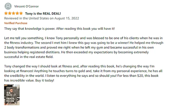 Testimonial for The New Rules for Financial Freedom